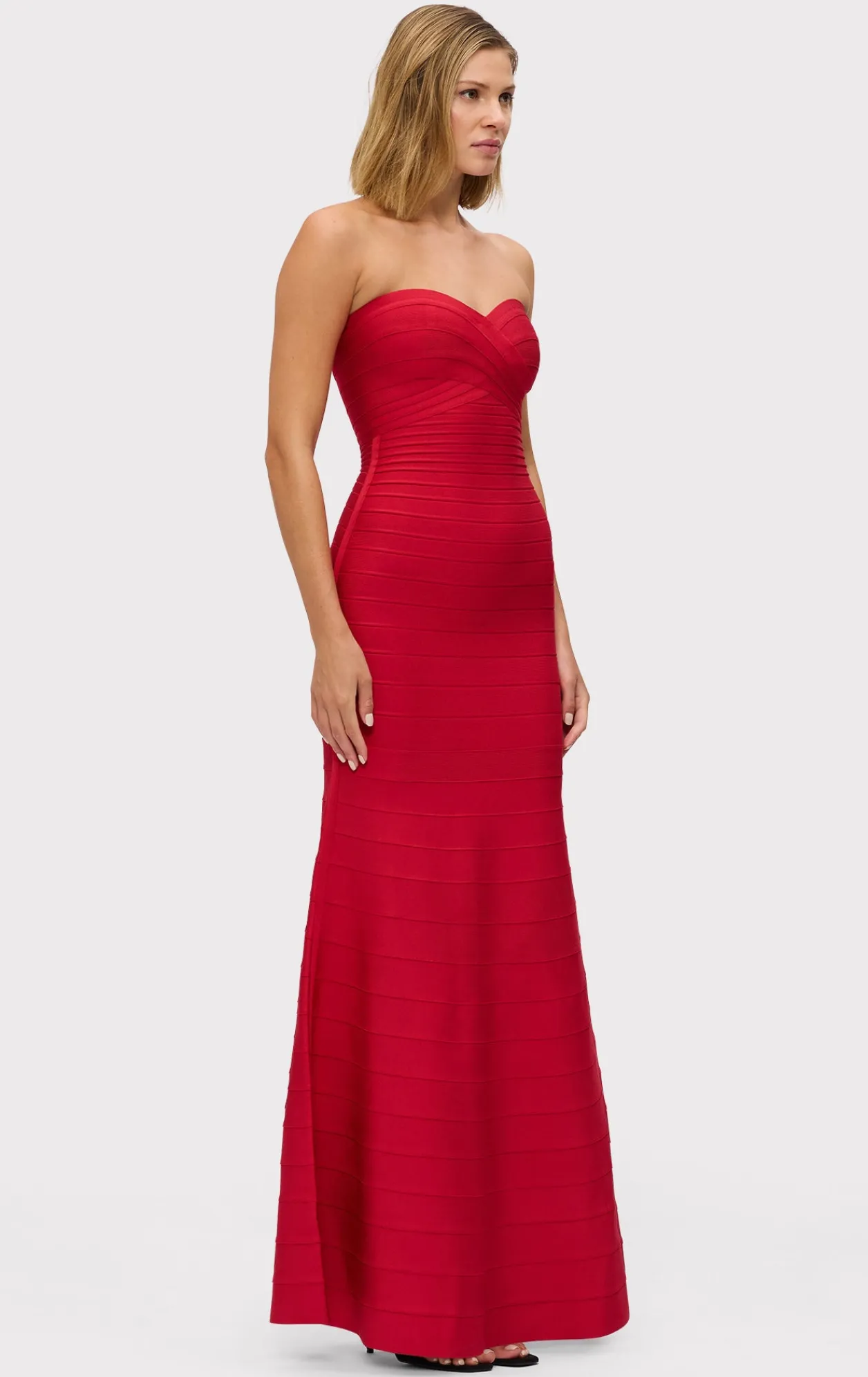 Dresses|Gowns-Hervé Léger THE SARA GOWN LIPSTICK RED