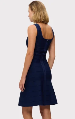 Separates|Tops-Hervé Léger THE SIENNA TOP CLASSIC BLUE