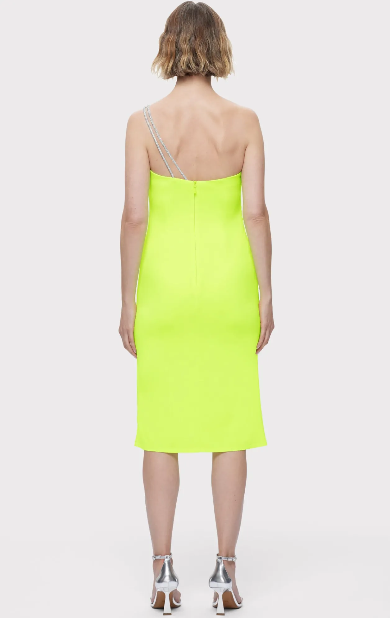 Dresses-Hervé Léger THE SKYLAR DRESS NEON GREEN