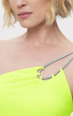 Dresses-Hervé Léger THE SKYLAR DRESS NEON GREEN