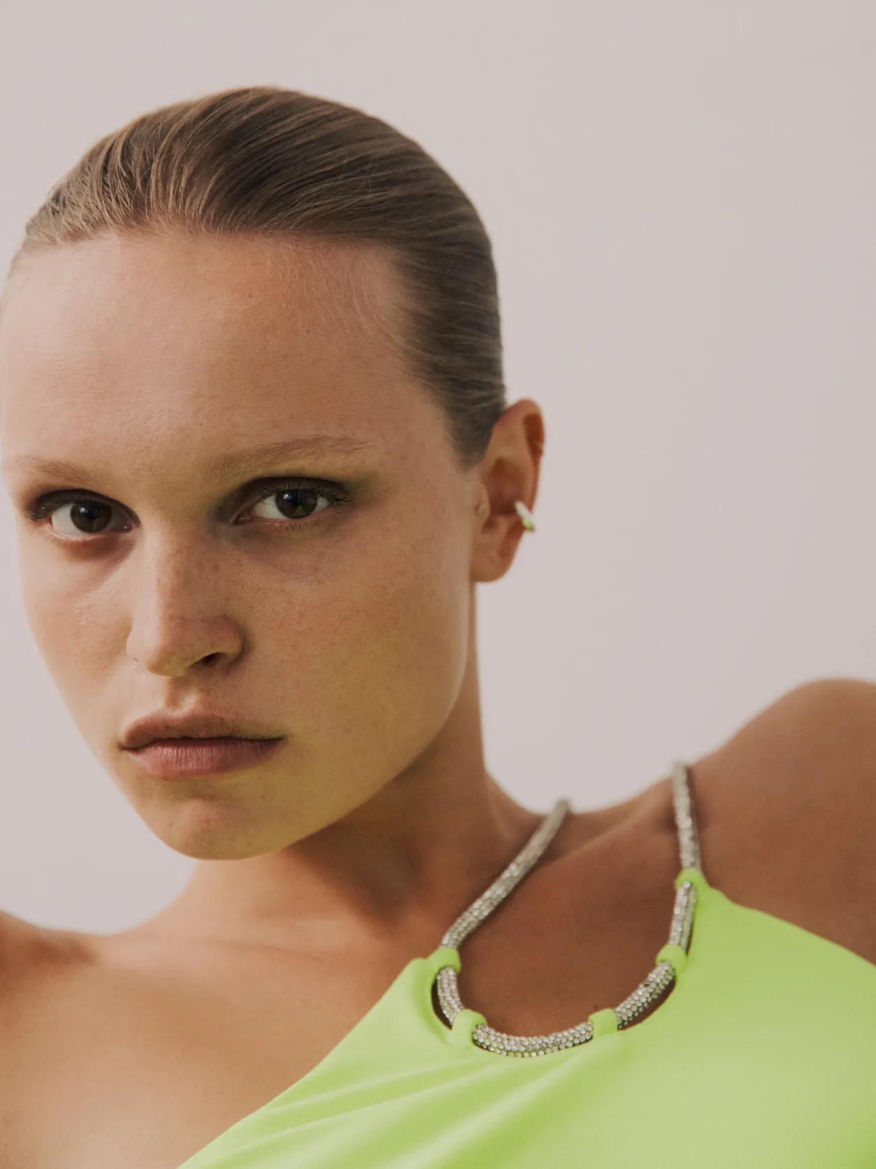 Dresses-Hervé Léger THE SKYLAR DRESS NEON GREEN