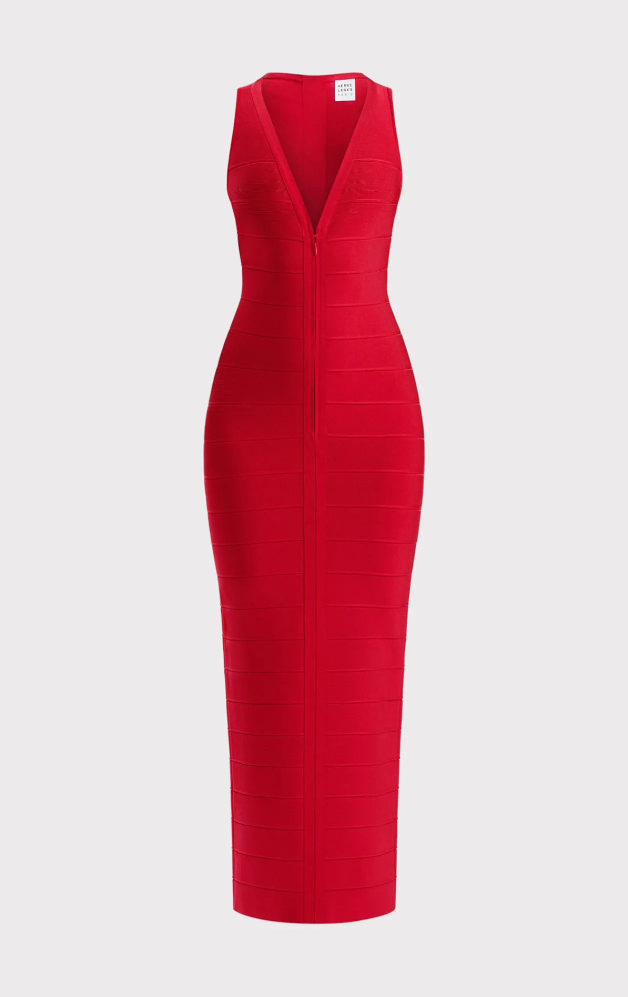 Dresses|Gowns-Hervé Léger THE SOL GOWN RIO RED