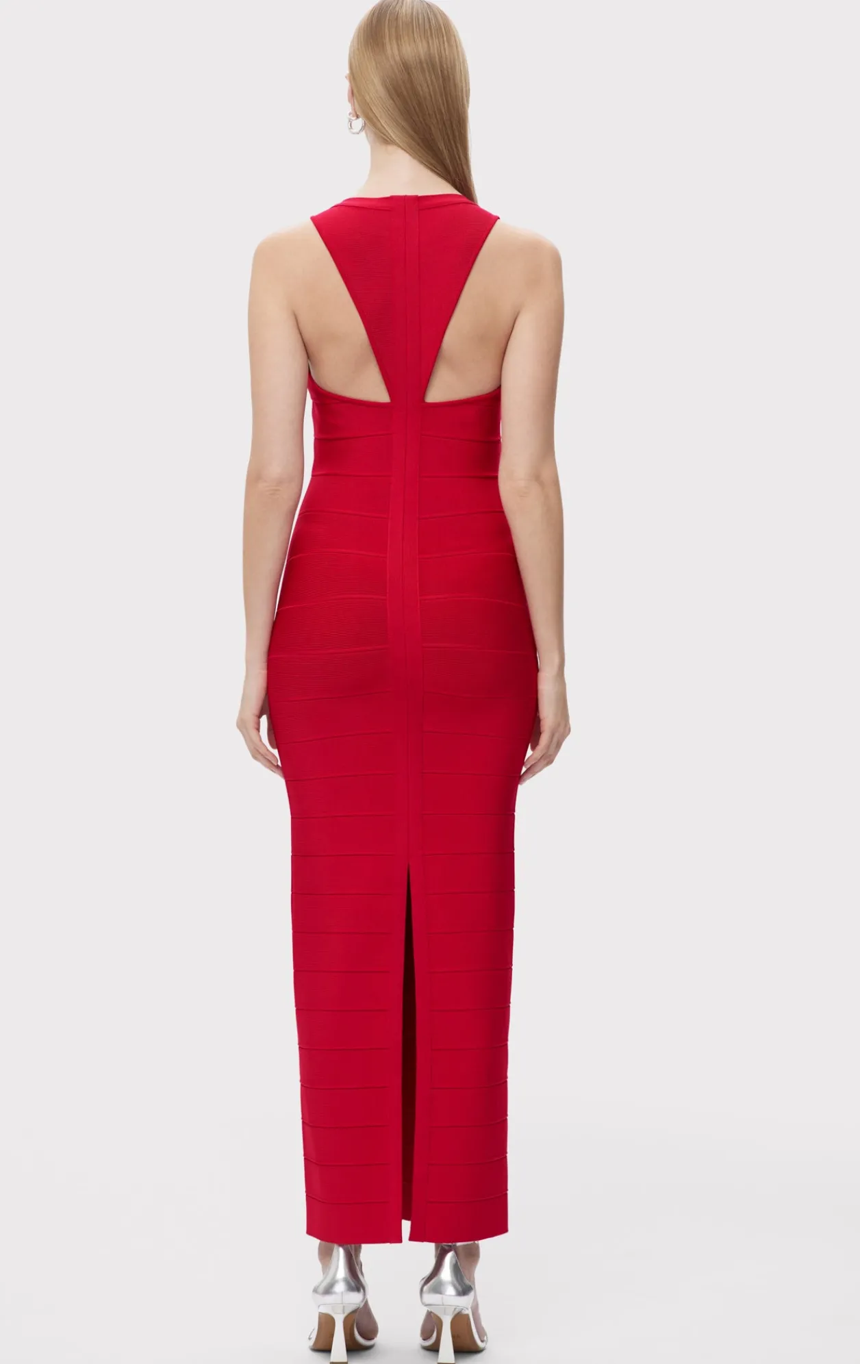 Dresses|Gowns-Hervé Léger THE SOL GOWN RIO RED