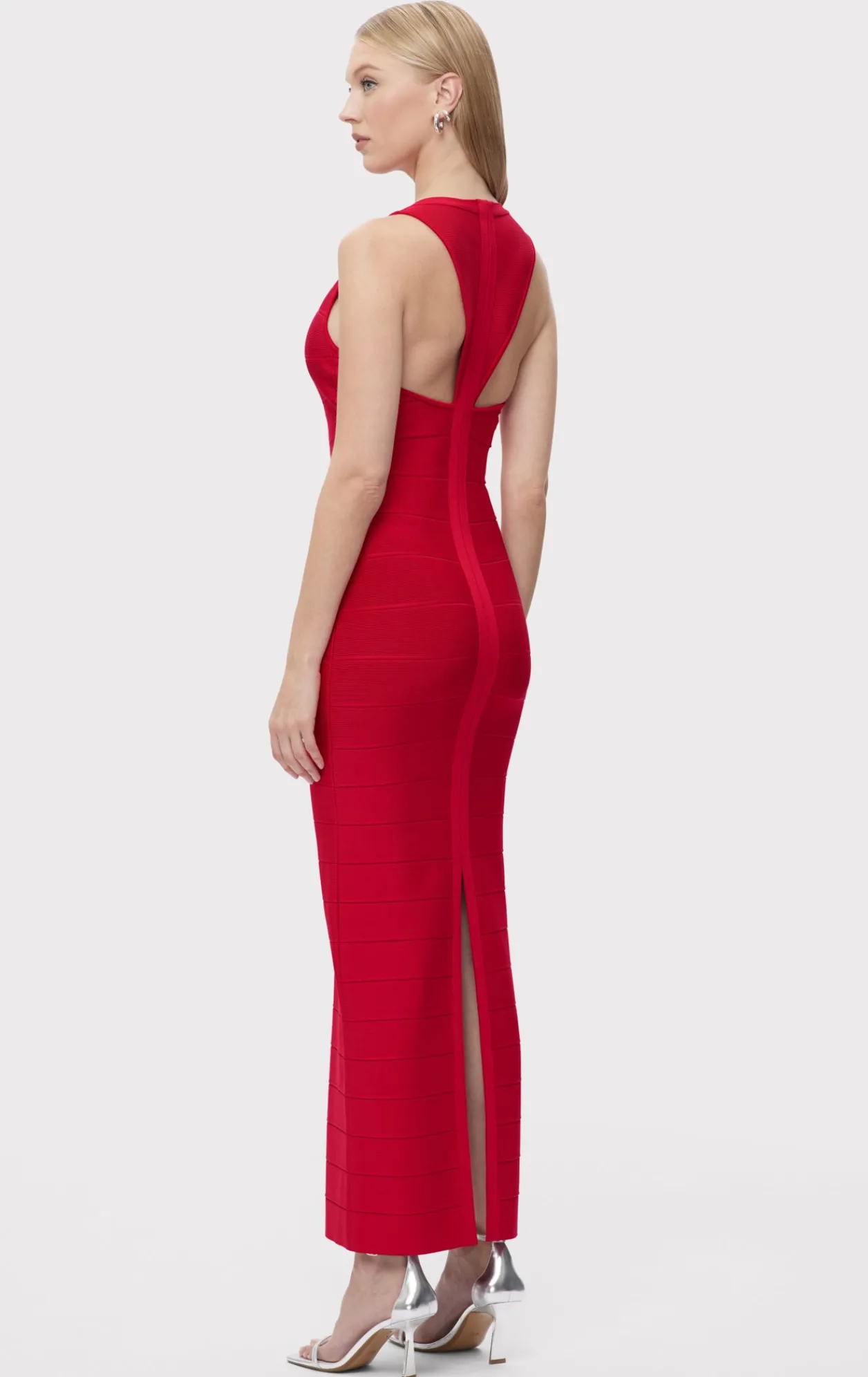 Dresses|Gowns-Hervé Léger THE SOL GOWN RIO RED