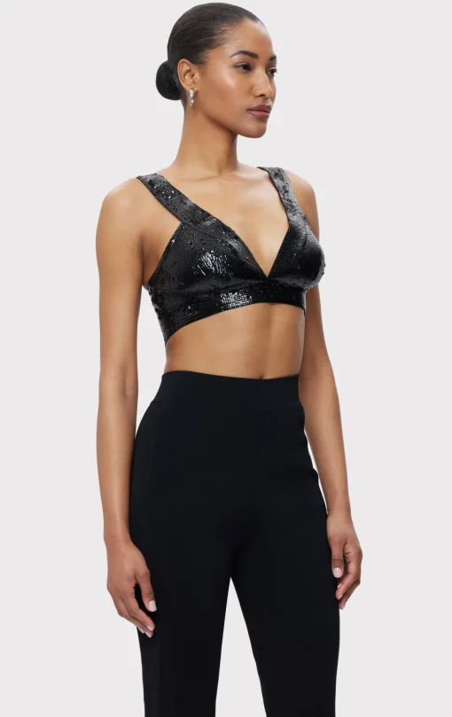 Separates|Tops-Hervé Léger THE TERI TOP BLACK