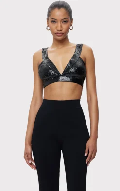Separates|Tops-Hervé Léger THE TERI TOP BLACK