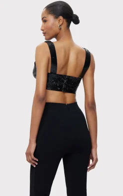 Separates|Tops-Hervé Léger THE TERI TOP BLACK