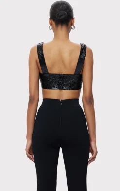 Separates|Tops-Hervé Léger THE TERI TOP BLACK