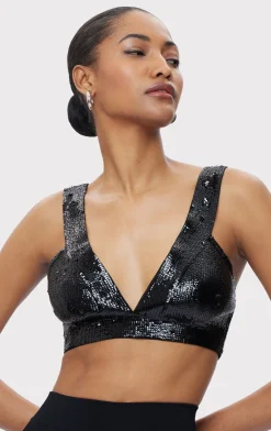 Separates|Tops-Hervé Léger THE TERI TOP BLACK
