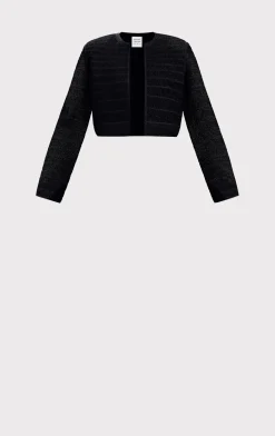 Separates|Jackets-Hervé Léger THE VICTORIA JACKET METALLIC BLACK