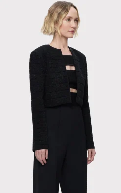 Separates|Jackets-Hervé Léger THE VICTORIA JACKET METALLIC BLACK