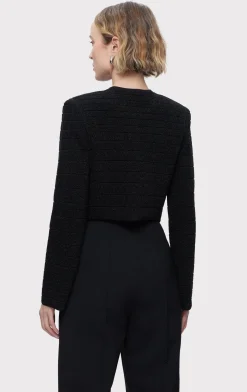 Separates|Jackets-Hervé Léger THE VICTORIA JACKET METALLIC BLACK