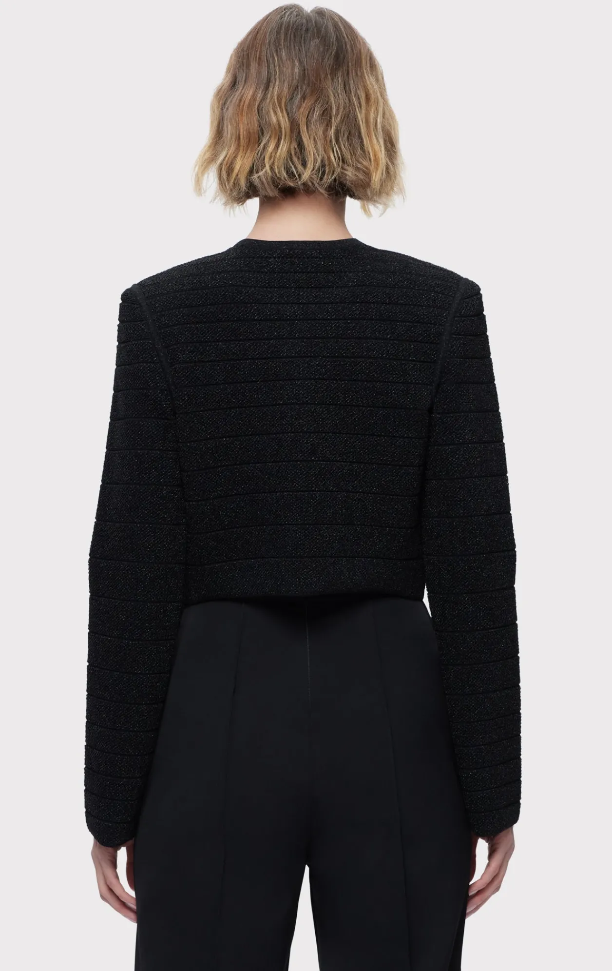 Separates|Jackets-Hervé Léger THE VICTORIA JACKET METALLIC BLACK