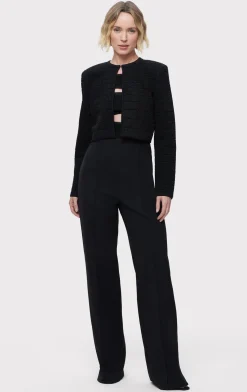 Separates|Jackets-Hervé Léger THE VICTORIA JACKET METALLIC BLACK