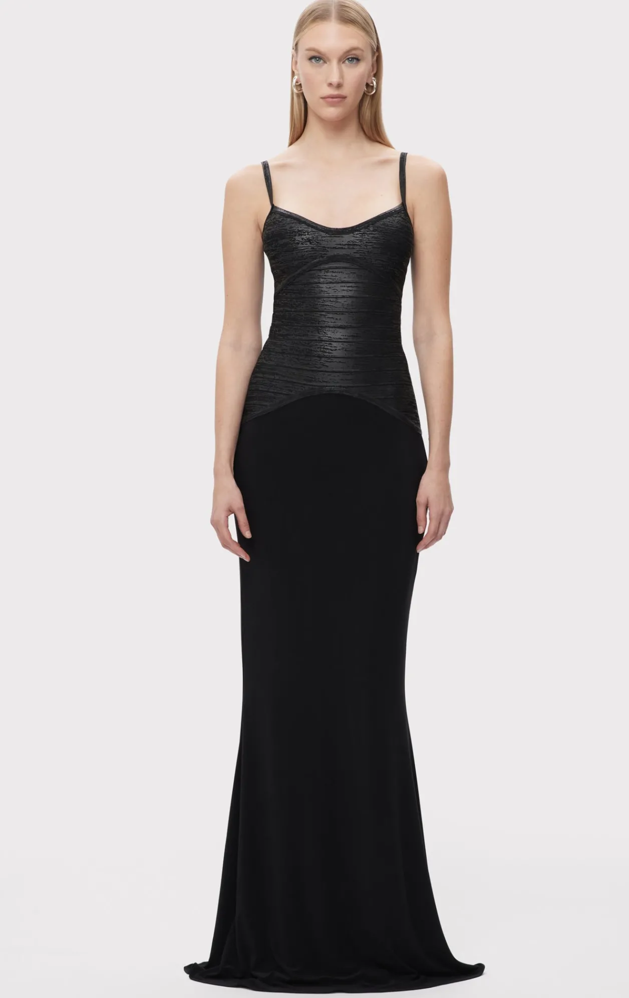 Dresses|Gowns-Hervé Léger THE VIOLET GOWN BLACK FOIL