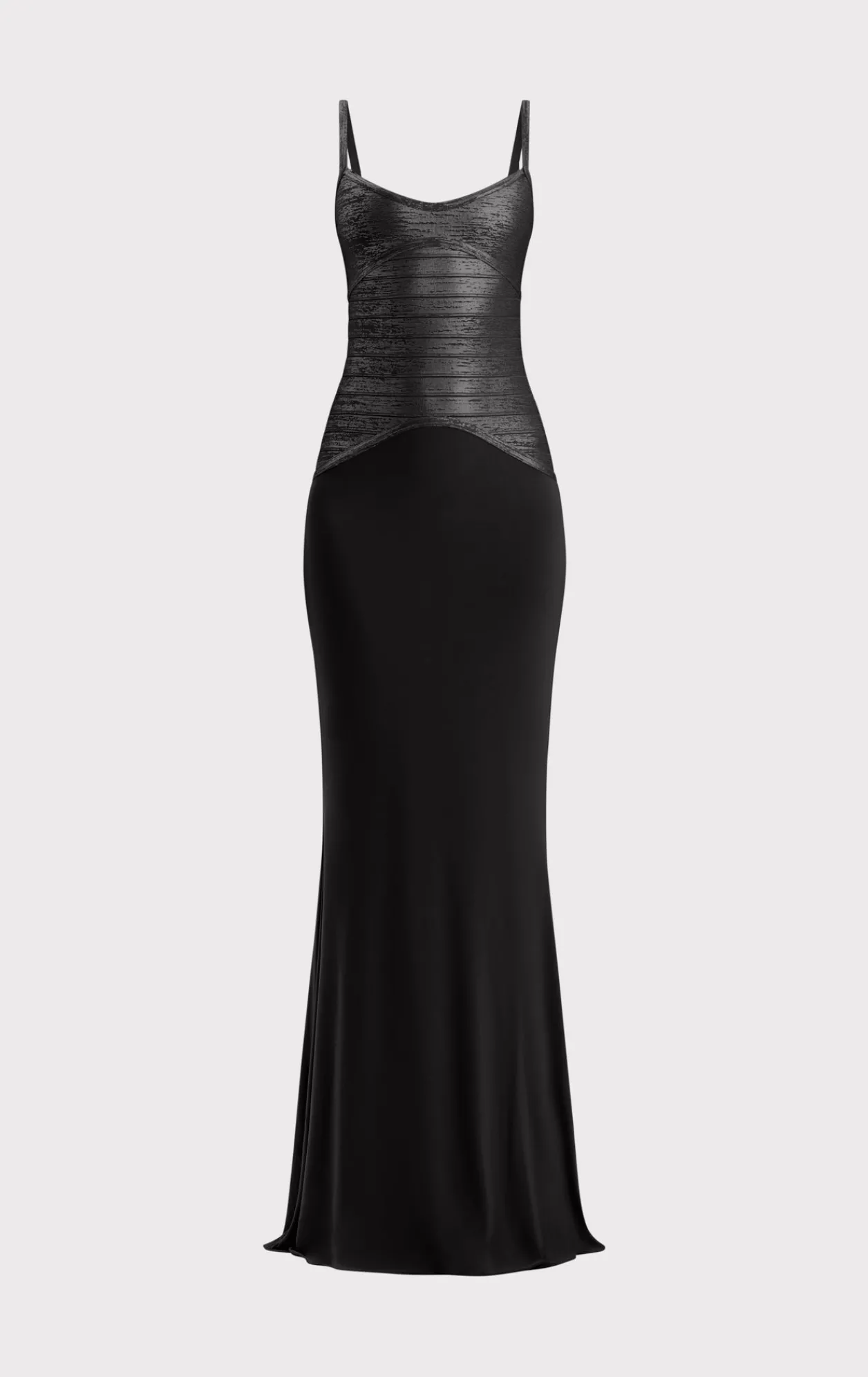 Dresses|Gowns-Hervé Léger THE VIOLET GOWN BLACK FOIL