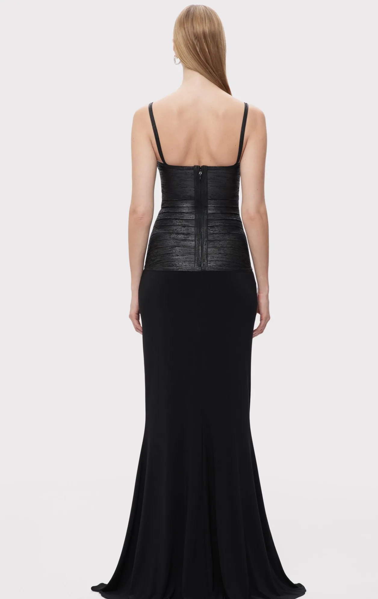 Dresses|Gowns-Hervé Léger THE VIOLET GOWN BLACK FOIL