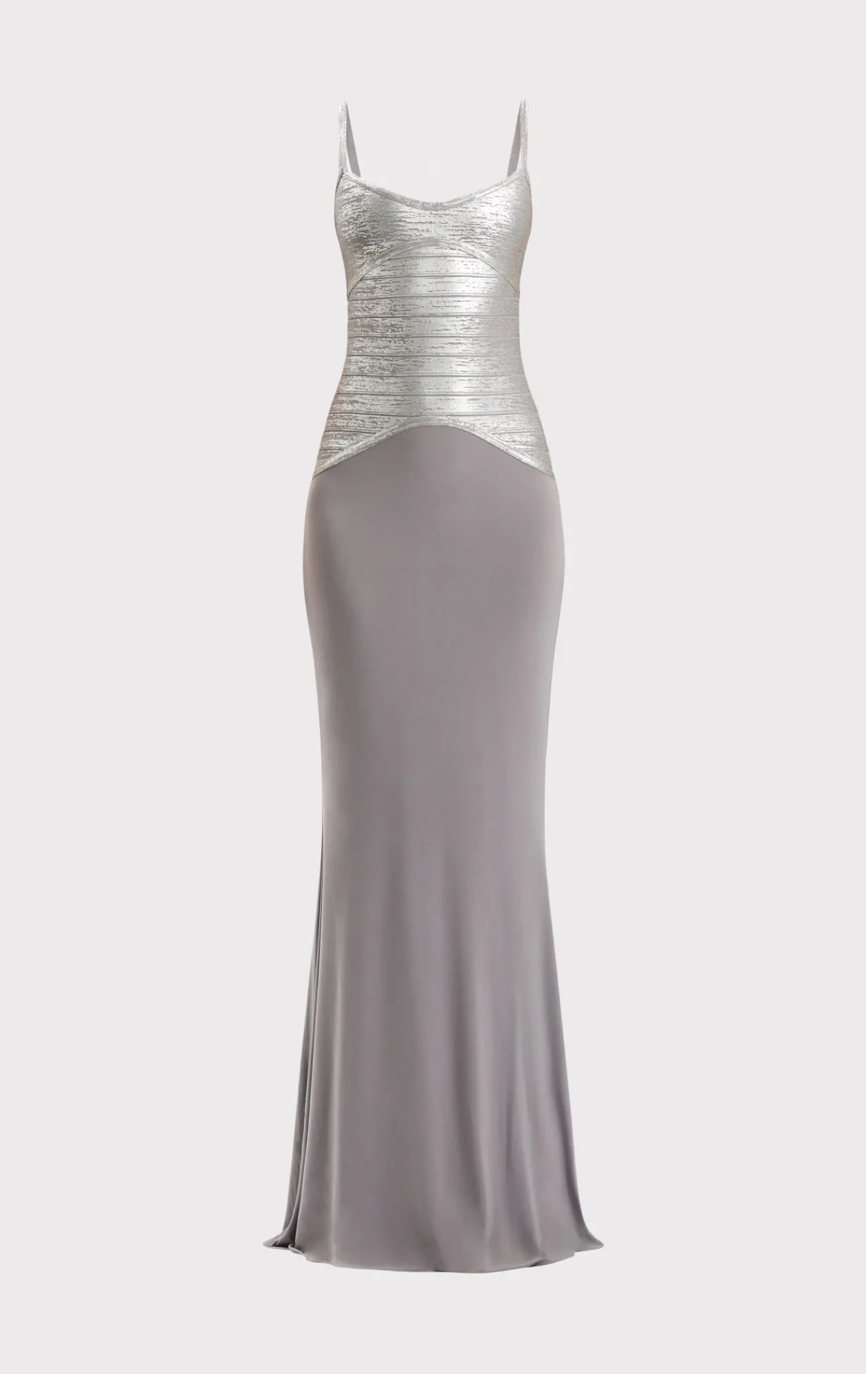 Dresses|Gowns-Hervé Léger THE VIOLET GOWN STEEL FOIL