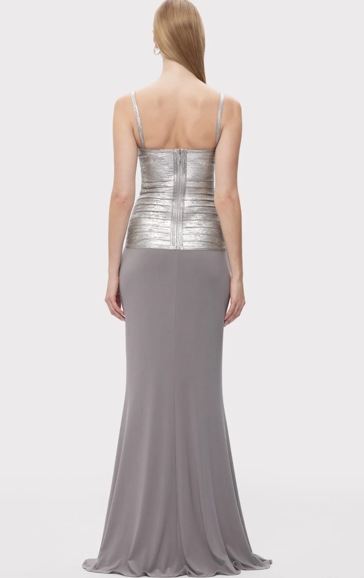 Dresses|Gowns-Hervé Léger THE VIOLET GOWN STEEL FOIL
