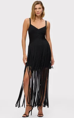 Dresses|Gowns-Hervé Léger THE VIVIENNE GOWN BLACK