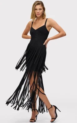 Dresses|Gowns-Hervé Léger THE VIVIENNE GOWN BLACK