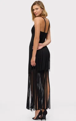 Dresses|Gowns-Hervé Léger THE VIVIENNE GOWN BLACK