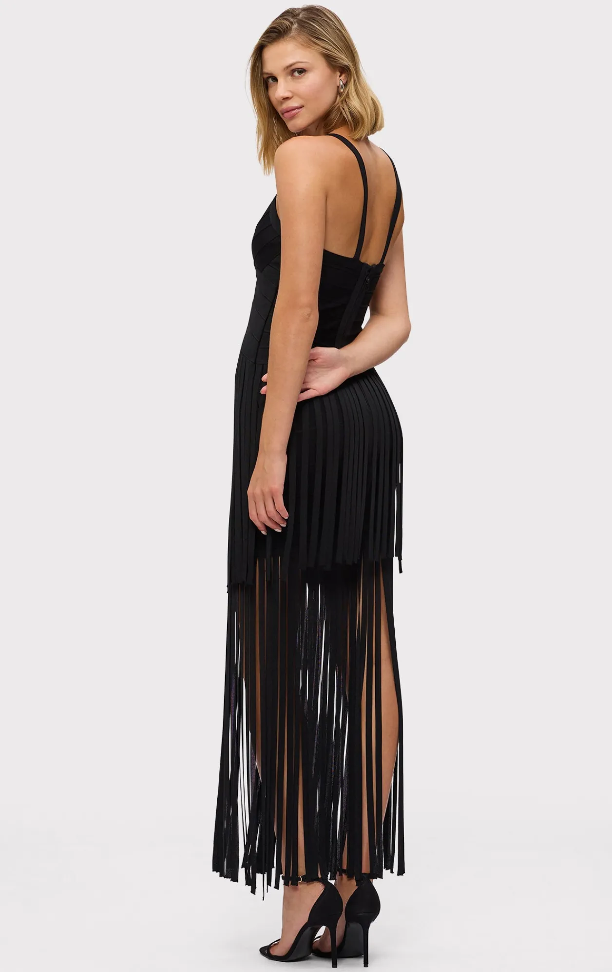 Dresses|Gowns-Hervé Léger THE VIVIENNE GOWN BLACK