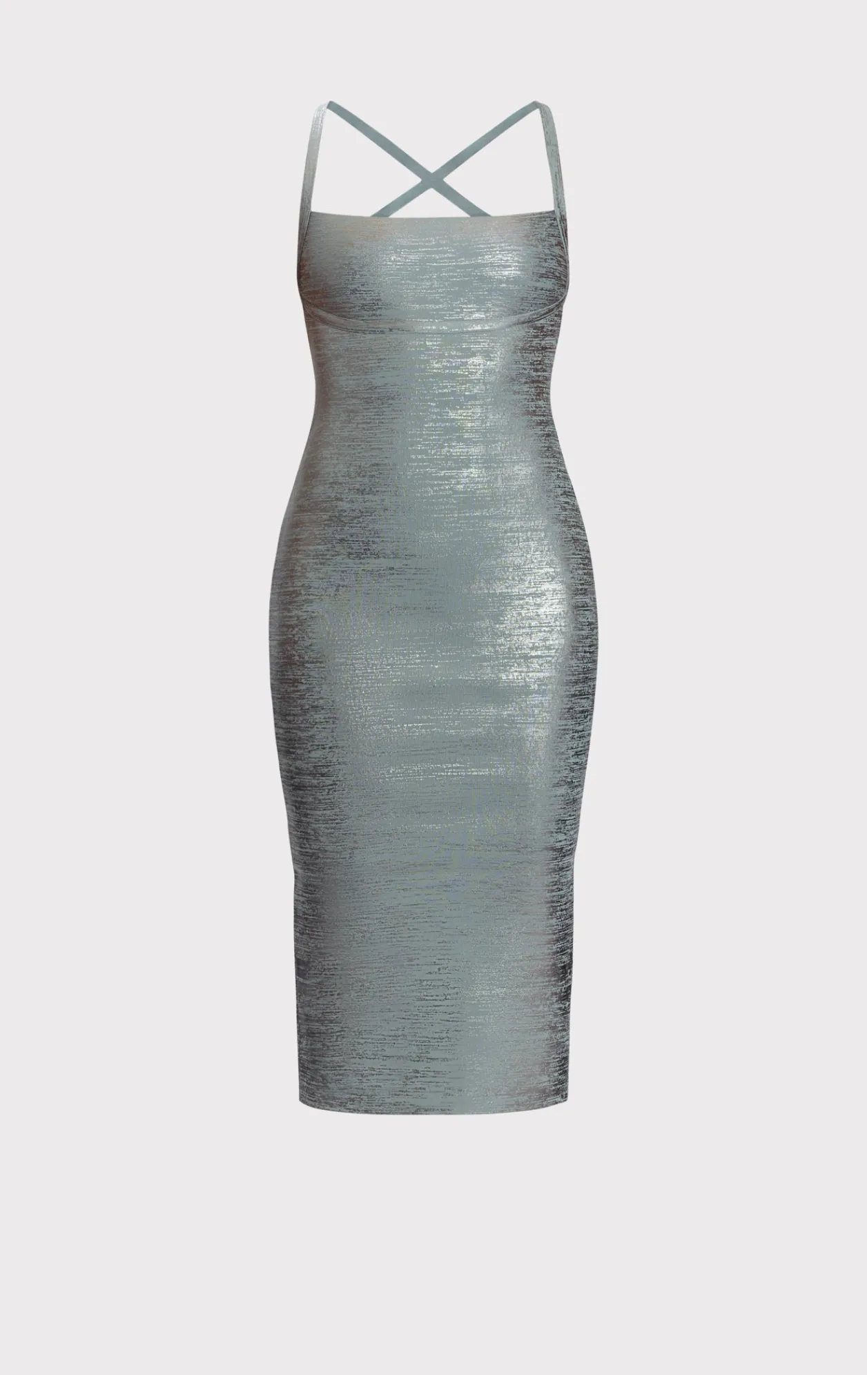 Dresses-Hervé Léger THE ZOEY DRESS SMOKE FOIL