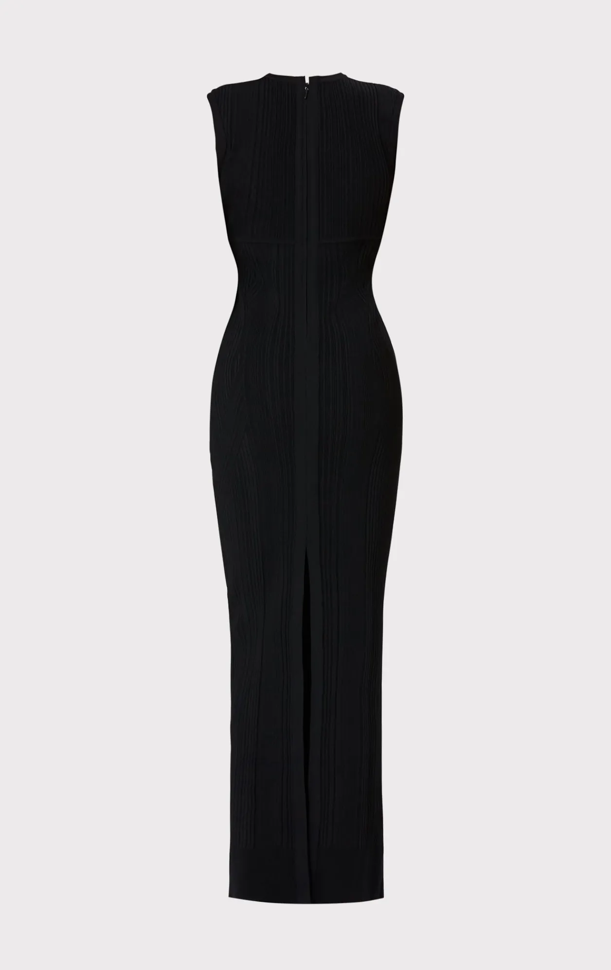 Dresses|Gowns-Hervé Léger VARIEGATED RIB CAP GOWN BLACK